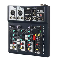 USB 4-Kanal-Verstärker Sound Audio Mixer F-4 